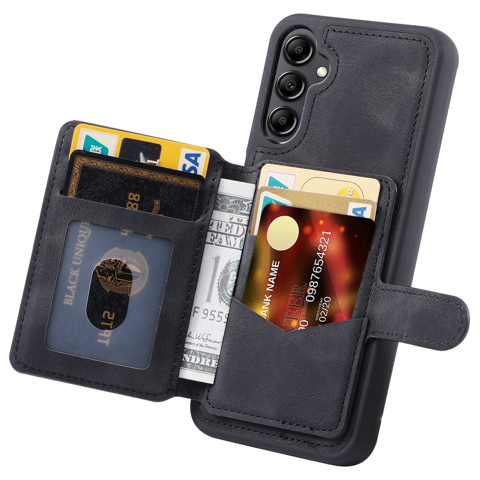 For Samsung Galaxy A55 5G Case Leather+TPU Phone Cover with RFID Blocking Wallet For Samsung Galaxy A55 5G Case Leather+TPU Phone Cover with RFID Blocking Wallet